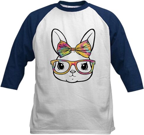 CafePress Bunny Cute Baseball Jersey Kids Cotton Baseball Jersey, 3/4 Raglan Sleeve Shirt in Saudi Arabia