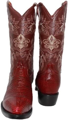 السحلية الجلدية الأصلية للرجال طباعة J Toe Cowboy Boot in Saudi Arabia