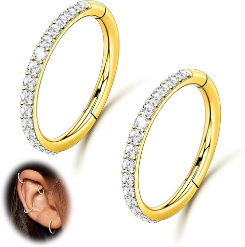 2pcs 20g 18g 16g أنف حلقة الغضروف طوق حلق الفولاذ المقاوم للصدأ 4colors اختر أقراطا أقراطا مفصلية حلقات الحاجز الأطواق daith conch helix tragus ثقب 6 مم/7mm/8mm/9mm/10mm in Saudi Arabia
