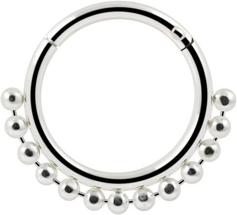 سلسلة حلقة الكرة 925 Sterling Silver 16 Gauge مفصلية حلقة الفرس خاتم - غضروف هوب - Daith Hoop - قطاع خاتم المجوهرات جسم المجوهرات in Kuwait