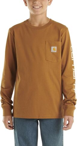Carhartt Boys' Long Sleeve Crewneck T-Shirt with Pocket in Saudi Arabia