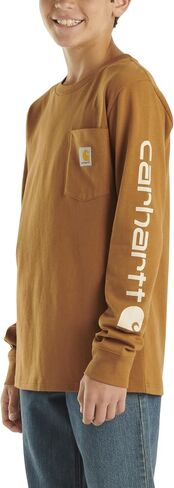 Carhartt Boys' Long Sleeve Crewneck T-Shirt with Pocket in Saudi Arabia