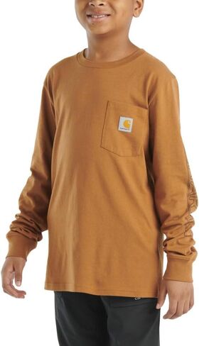 Carhartt Boys' Long Sleeve Crewneck T-Shirt with Pocket in Saudi Arabia
