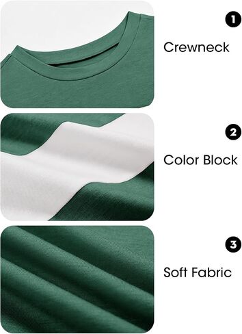 Imily Bela Kids Boys T Shirts Casual Long Sleeve Color Block Tops Crewneck Loose Basic Tees 5-14 Years in Saudi Arabia