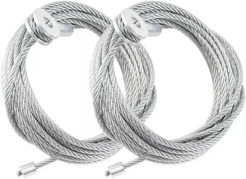 2PCS 150 Inch Spring Cable Wire Enclosed Cargo Trailer Ramp Door Cable Replacement Kit Replaces CAB1-8CB150 in Saudi Arabia
