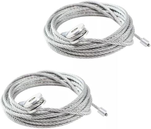 2PCS 150 Inch Spring Cable Wire Enclosed Cargo Trailer Ramp Door Cable Replacement Kit Replaces CAB1-8CB150 in Saudi Arabia