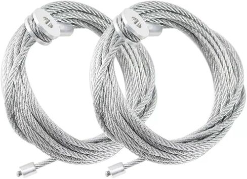 2PCS 150 Inch Spring Cable Wire Enclosed Cargo Trailer Ramp Door Cable Replacement Kit Replaces CAB1-8CB150 in Saudi Arabia
