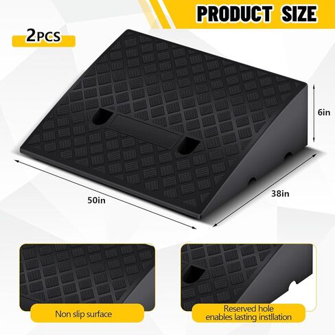 2 PCS RAPTWAY CURB RAMPS MARRWAY CURB CURB RAMPS HUFTION DUSTER RAPBER THERKOLD KIT FORTHED DOCK DOCK GADEWALK SCOOTER SCOURER SPORTER SCOULER in Kuwait