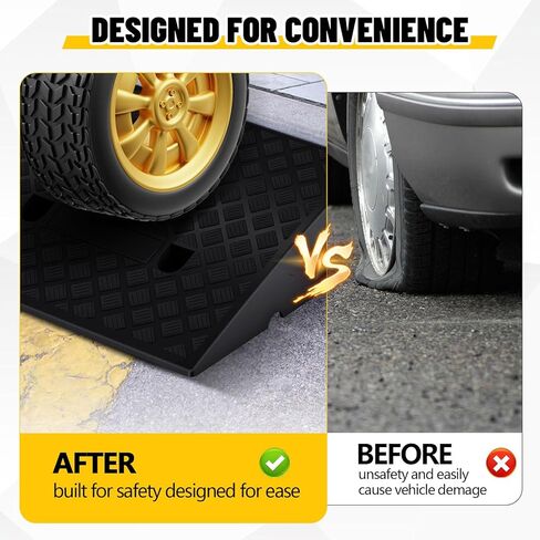 2 PCS RAPTWAY CURB RAMPS MARRWAY CURB CURB RAMPS HUFTION DUSTER RAPBER THERKOLD KIT FORTHED DOCK DOCK GADEWALK SCOOTER SCOURER SPORTER SCOULER in Kuwait