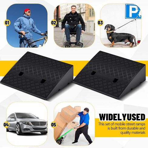 2 PCS RAPTWAY CURB RAMPS MARRWAY CURB CURB RAMPS HUFTION DUSTER RAPBER THERKOLD KIT FORTHED DOCK DOCK GADEWALK SCOOTER SCOURER SPORTER SCOULER in Kuwait