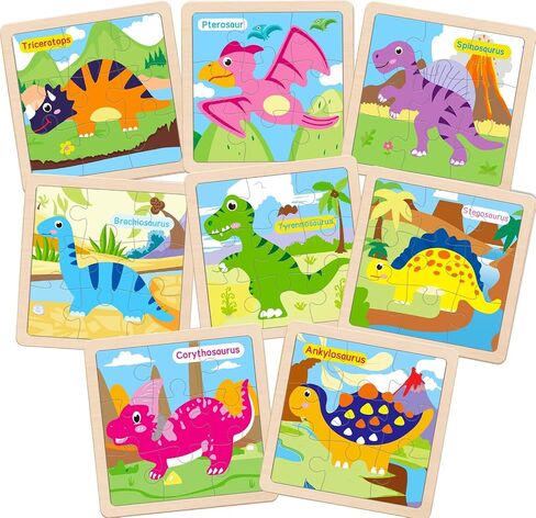 Wooden Puzzles for Toddlers 2-4, 9 Pieces Animal Jigsaw Puzzles for Kids Ages 3-5, Preschool Learning Activities, Learning & Educational Toys, Gifts for Boys, Girls in Saudi Arabia