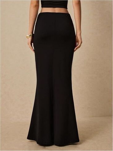 Gorglitter نساء مشبك المعادن مربوطة bodycon تنورة طويلة الأنيقة كوكتيل المساء in Kuwait