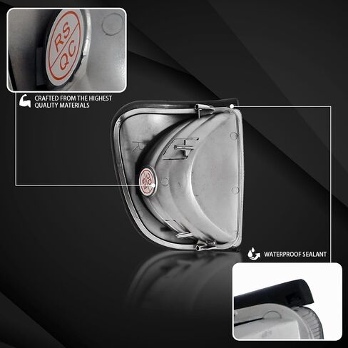 Autozensation Compatible with Ford E150/E250/E350/E450/E550 Econoline Van 1992-2006, Black Housing Clear Lens Corner Lights in Kuwait