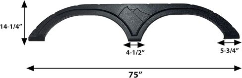 RV Fender Skirt HC Montana 2019-2021 - Tandem - .110 " - ABS - H/C - Black in Kuwait