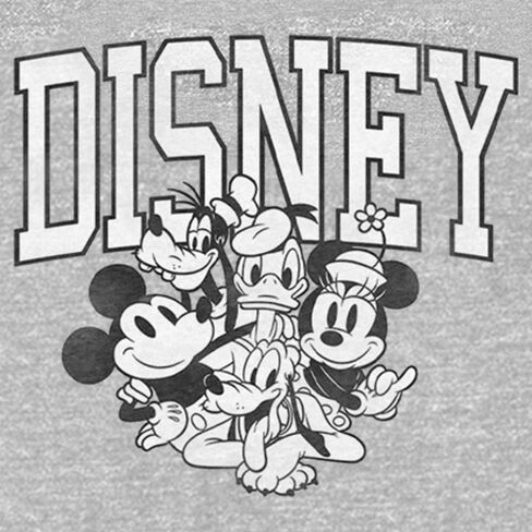 Disney Women's Junior's Group Oversized Fleece, Heather Grey, X-Large in Saudi Arabia