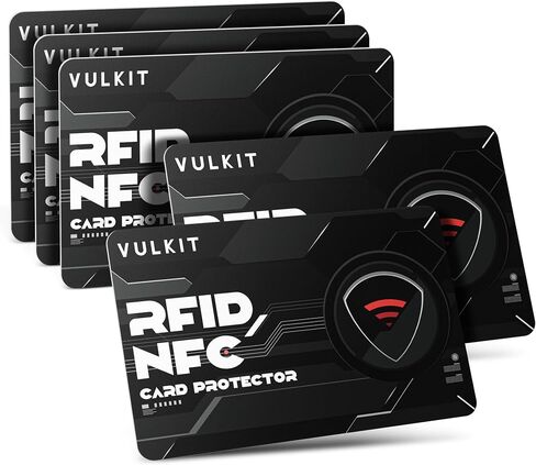 VULKIT 5 Pack RFID Blocking Cards, RFID/NFC Protectors NFC Contactless Protection Wallet Shield Travel Essentials in Saudi Arabia