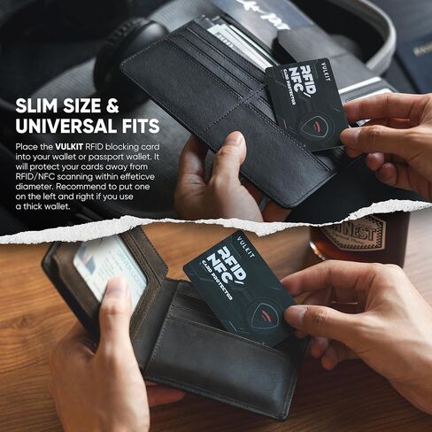 VULKIT 5 Pack RFID Blocking Cards, RFID/NFC Protectors NFC Contactless Protection Wallet Shield Travel Essentials in Saudi Arabia