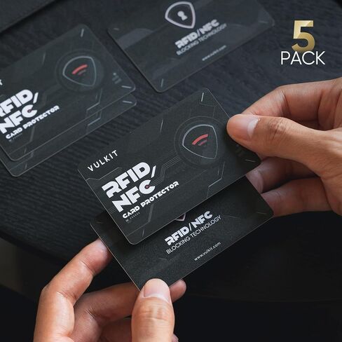 VULKIT 5 Pack RFID Blocking Cards, RFID/NFC Protectors NFC Contactless Protection Wallet Shield Travel Essentials in Saudi Arabia