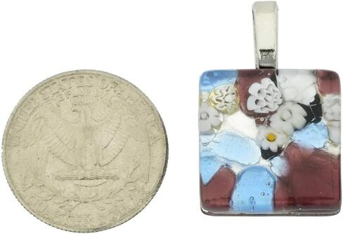 Glass Of Venice Murano Glass Venetian Reflections Square Pendant in Saudi Arabia