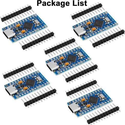 3 Pack Pro Micro Board Module Atmega32U4 5V 16MHz USB Programming Development Board Micro-Controller Compatible with Arduino IDE (with Pin Header) in Saudi Arabia