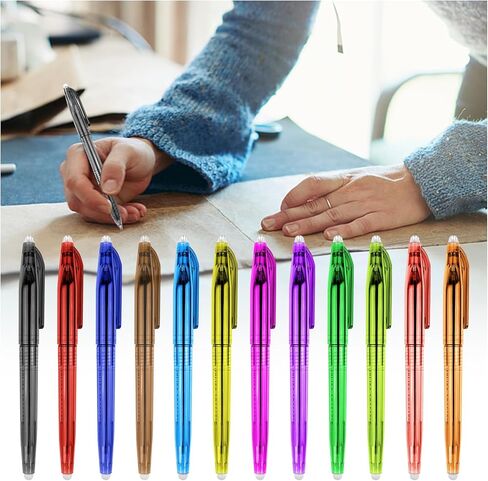 12pcs Heat Erasable Pens for Fabric Fabric Marking Pens Fabric Markers for Quilting Sewing DIY Dressmaking Fabrics Tailors Chalk (Black) in Saudi Arabia