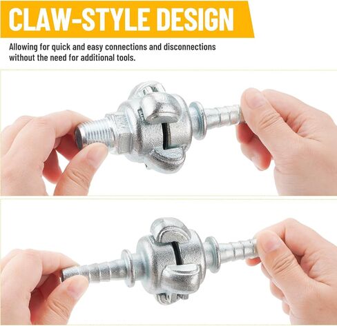6PCS 3/4'' NPT Iron Air Hose Fitting, Universal Coupling Chicago Fitting 3/4'' for Male End, Female End, Hose End in Kuwait