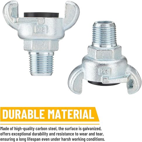 6PCS 3/4'' NPT Iron Air Hose Fitting, Universal Coupling Chicago Fitting 3/4'' for Male End, Female End, Hose End in Kuwait