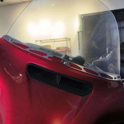 HDBUBALUS دراجة نارية الزجاج الأمامي تقليم BATWING FAIRING WINDSHIELD TRIM FIN in Kuwait