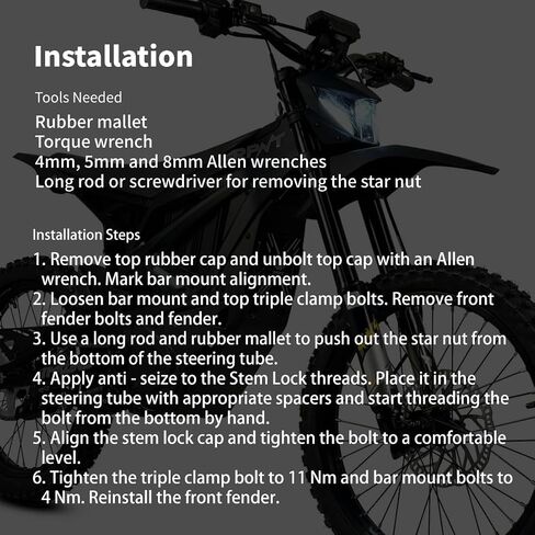 قفل جذع لـ Surron و Talaria و E-Ride Pro و 79Bike-مجموعة قفل المقود مع الغطاء العلوي ، فاصل سماعات الرأس ، الجوز الممتد-متوافق مع النحل الخفيف ، اللدغة ، xxx ، x260-يشمل الأسود والأحمر والأرجواني in Kuwait