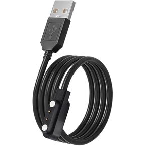 2-Pack USB Magnetic Charging Cable, Compatible with FAFAFROG S1, DINJOO TC-03 Dog Bark Collar, Replacement Charger Power Cord for Ticwatch GTH, Oppo Free, Realme TechLife Watch, TAGG NEO, 60CM Black in Kuwait