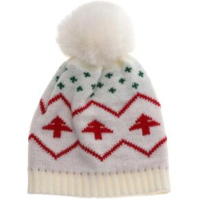 Kid Knitted Beanies Christmas Tree Pattern Winter Caps Cute Christmas Hat for Toddlers Boys and Girls in Saudi Arabia