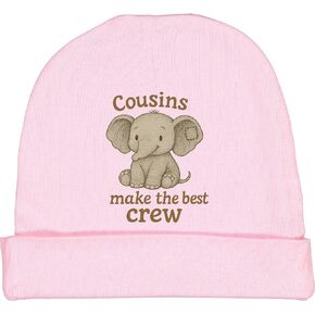 inktastic Cousins Make The Best Crew Elephant Graphic Baby Beanie Hat in Saudi Arabia