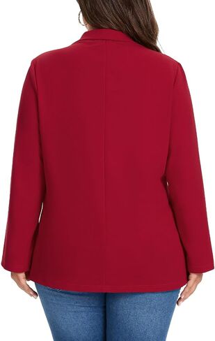 Mintlimit Women's Plus Size Blazer Long Sleeve Notch Label Flazers Blazers Button Jackets Front Mobicts (XL-5XL) in Saudi Arabia
