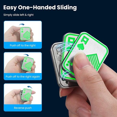 Metal Fidget Slider, Magnetic Slider Fidget Toy, Owl EDC Fidget Haptic Coin Toy for Adults, Cool Metal Fidget Toy for Anxiety and Stress Relief, Great Gift Choice for Father or Friends & Man in Saudi Arabia