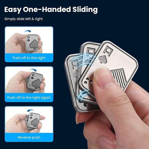 Metal Fidget Slider, Magnetic Slider Fidget Toy, Owl EDC Fidget Haptic Coin Toy for Adults, Cool Metal Fidget Toy for Anxiety and Stress Relief, Great Gift Choice for Father or Friends & Man in Saudi Arabia