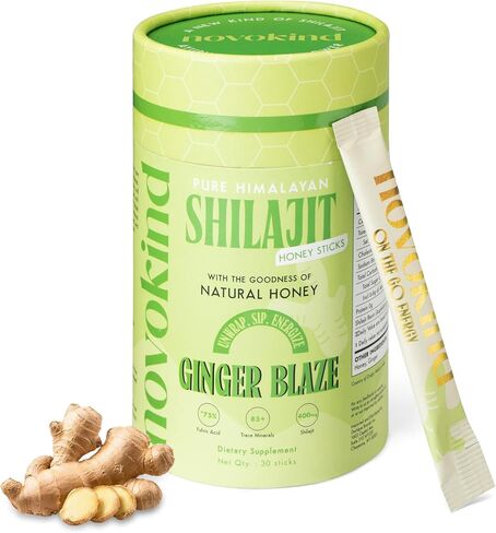 Pure Himalayan Shilajit Sticks with Honey | Discovery Set - Cardamom, Cinnamon, Ginger, Lemon | On-The-Go Natural Energy | 75%+ Fulvic Acid | 85+ Trace Minerals for Men & Women, Pack of 16 in Saudi Arabia