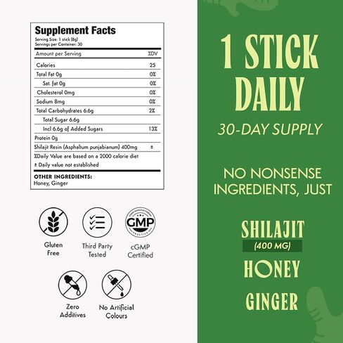 Pure Himalayan Shilajit Sticks with Honey | Discovery Set - Cardamom, Cinnamon, Ginger, Lemon | On-The-Go Natural Energy | 75%+ Fulvic Acid | 85+ Trace Minerals for Men & Women, Pack of 16 in Saudi Arabia