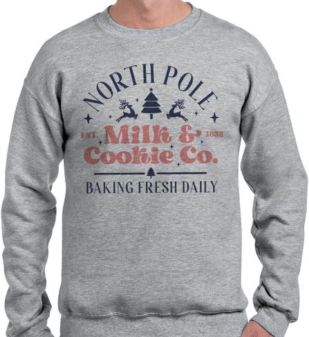 Milk and Cookie North Pole Bakery Christmas Sweatshirt Unisex in Saudi Arabia