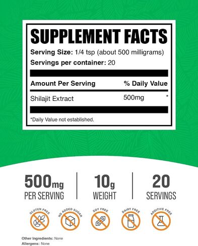 plksupplements.com مسحوق مستخلص شيلاجيت - ملحق حمض الفولفيك ، ملحق شيلاجيت - خالي من الغلوتين ، 500 ملغ لكل وجبة من مسحوق شيلاجيت ، 100 جرام (3.5 أوقية) (حزمة 1) in Saudi Arabia