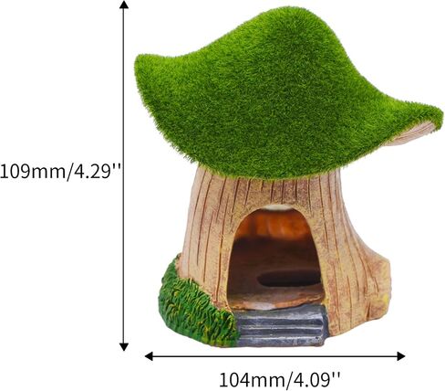 Fish Tank Hideout Landscape, Green Moss Mushroom House Aquarium Decoration, Reptiles Fish and Shrims Shelter Landscape Cave Decor in Saudi Arabia