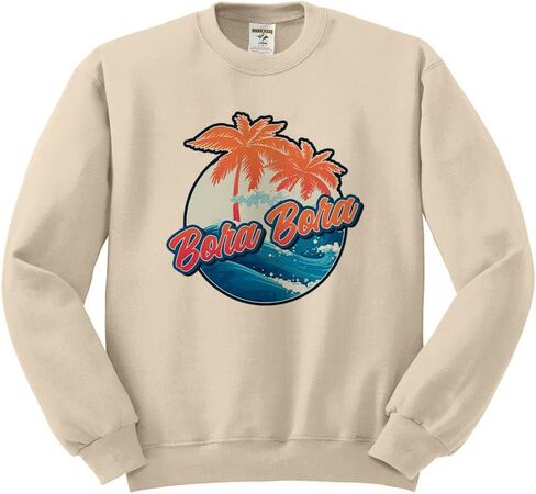 TeesAndTankYou Tropical Bora Bora Sweatshirt Unisex in Saudi Arabia