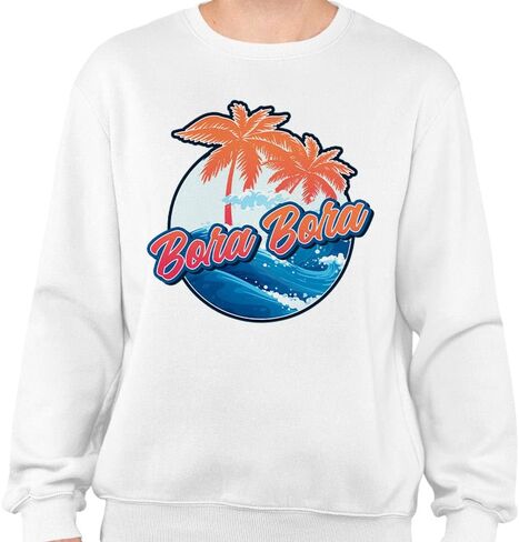TeesAndTankYou Tropical Bora Bora Sweatshirt Unisex in Saudi Arabia