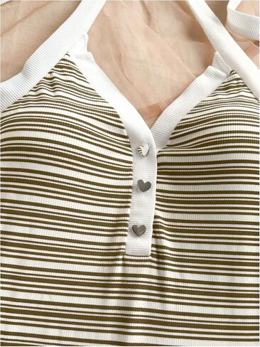 Verdusa Women's Striped Halter Romper Casual Summer Sexy Romper Short 2025 Date Night Outfits in Saudi Arabia