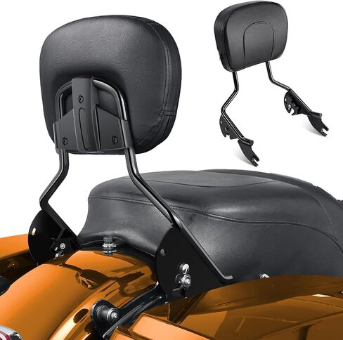 Pbymt Passenger Backrest Sissy Bar ، Quick Freear الخلفي القابل للفصل Sissy Bar مسند الظهر لهارلي Davidson Touring Street Glide Road King Electra Glide Glide 2009-2024 ، Black Glossy in Saudi Arabia