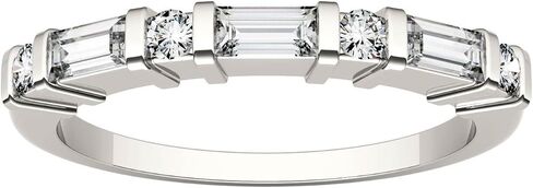 1.20Ctw Baguette Cut White Diamond Wedding Band Ring Sterling Silver with 14k White Gold Finish in Saudi Arabia