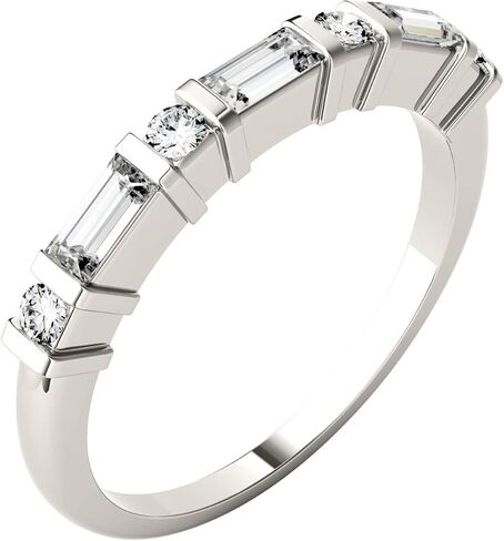1.20Ctw Baguette Cut White Diamond Wedding Band Ring Sterling Silver with 14k White Gold Finish in Saudi Arabia