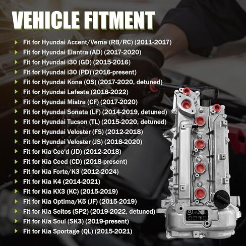 G4FJ 1.6L E-Ngine Assembly 1.6t لـ Hyundai Accent Verna (RB/RC) 2011-17 ، من أجل Elantra (AD) 2017-20 ، لـ Lafesta 2018-22 ، لـ Kia Ceed (JD) 2012-18 ، K4 2014-21 ، لـ KX3 (KC) 2015-19 in Saudi Arabia