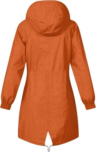 Lightweight Rain Jacket Women Plus Size Waterproof Rain Coats Striped Lined Zip Up Outdoor Windbreaker with Pockets in Kuwait