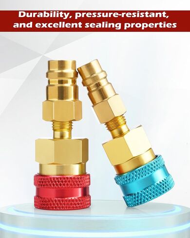 R1234YF مقرنات ، R1234YF قابلة للتعديل إلى R134A محول مبرد مقرنة سريع لتجهيزات إعادة التغذية التيار المتردد ، موصلات HP و LP لإخلاء نظام AC R134A تبريد السيارة ، 1/4 بوصة ، مجموعة من 2 in Kuwait