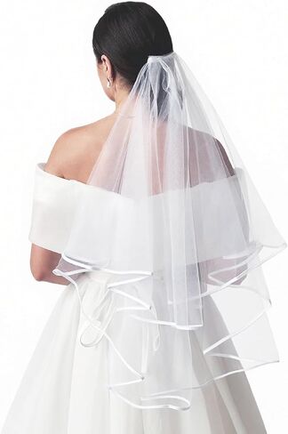 Lady & Home Bridal Veil Wedding Veil with Comb Bachelorette Party Decorations ، وملحقات دش الزفاف ، والعروس لتكون هدية in Saudi Arabia